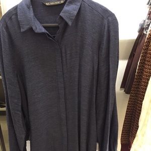Denim Zara long blouse